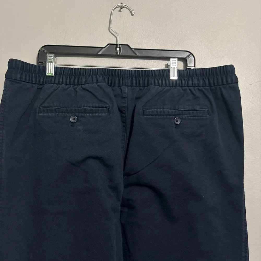 Banana Republic Mens‎ Travel Jogger Pants XL Navy Blue Performance Mid Rise Tie